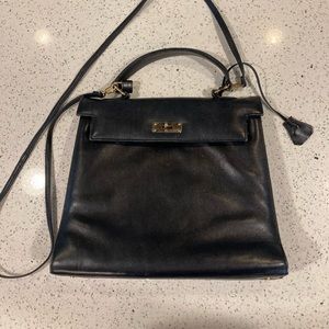 Susan Gail vintage kelly designed black leather purse